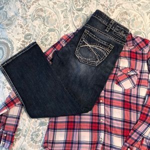 Silver Santorini denim capris